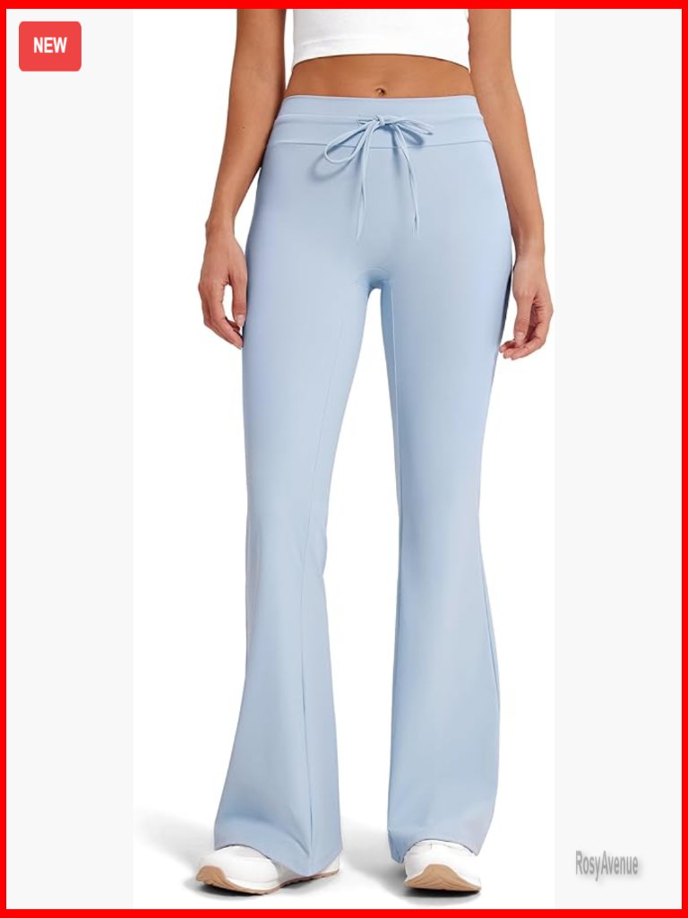 Bootcut Flare Yoga Leggings High Waist Drawstring Active Pants